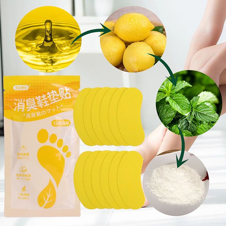 New Sport Shoes Odor Remover Deodorant Patch Lemon Athlete's Foot Soothing Insole Stickers Antibacterial Foot Care Tools