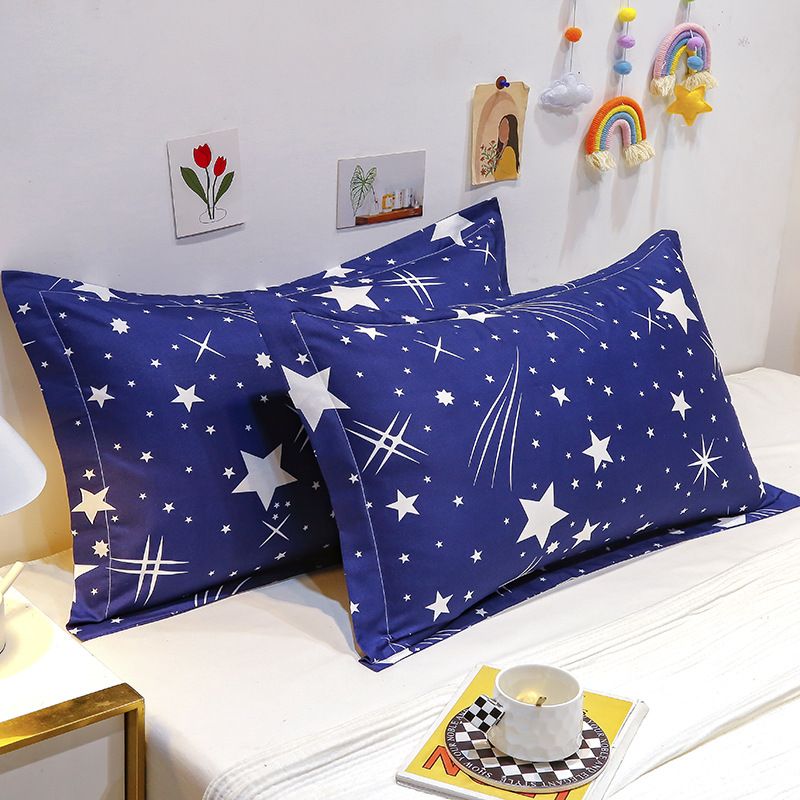 2Pcs Pillowcase Household Large Pillowcase Cover Aloe Vera Cotton Spring Summer Floral Print Geometric Printing Fashion Quality Pillow Covers for Bedroom