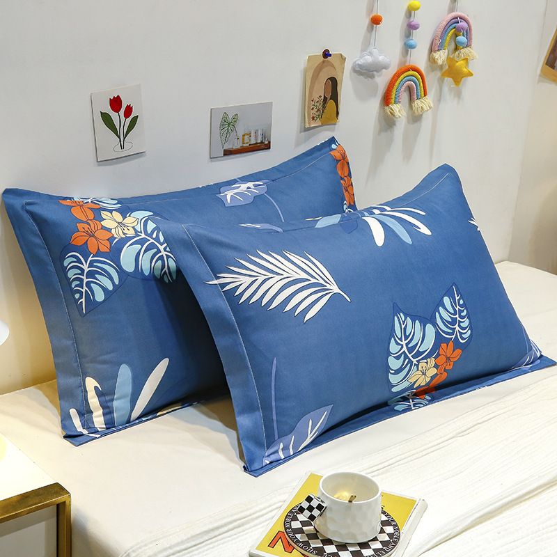 2Pcs Pillowcase Household Large Pillowcase Cover Aloe Vera Cotton Spring Summer Floral Print Geometric Printing Fashion Quality Pillow Covers for Bedroom