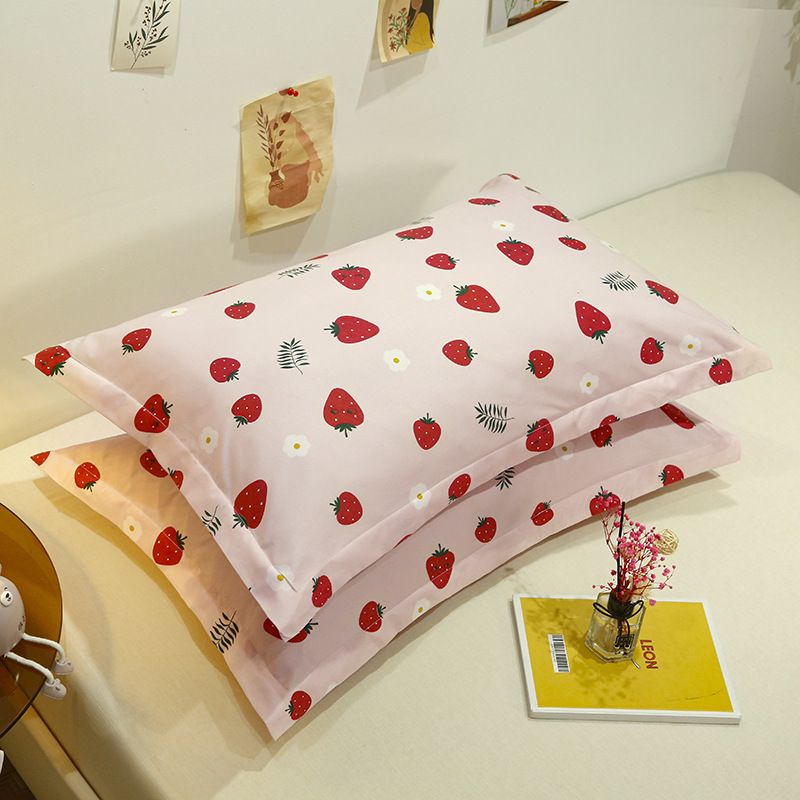 2Pcs Pillowcase Household Large Pillowcase Cover Aloe Vera Cotton Spring Summer Floral Print Geometric Printing Fashion Quality Pillow Covers for Bedroom