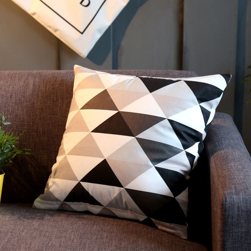 Soft Decorative Throw Pillow Covers 18"x18"(45x45cm) Cushion Cases Pillowcases for Livingroom/Couch/Sofa Classic Geometric Printing Car Cushion Cover
