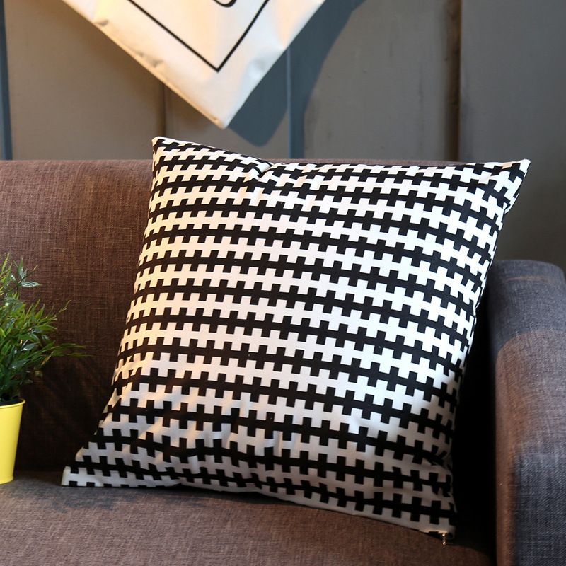 Soft Decorative Throw Pillow Covers 18"x18"(45x45cm) Cushion Cases Pillowcases for Livingroom/Couch/Sofa Classic Geometric Printing Car Cushion Cover