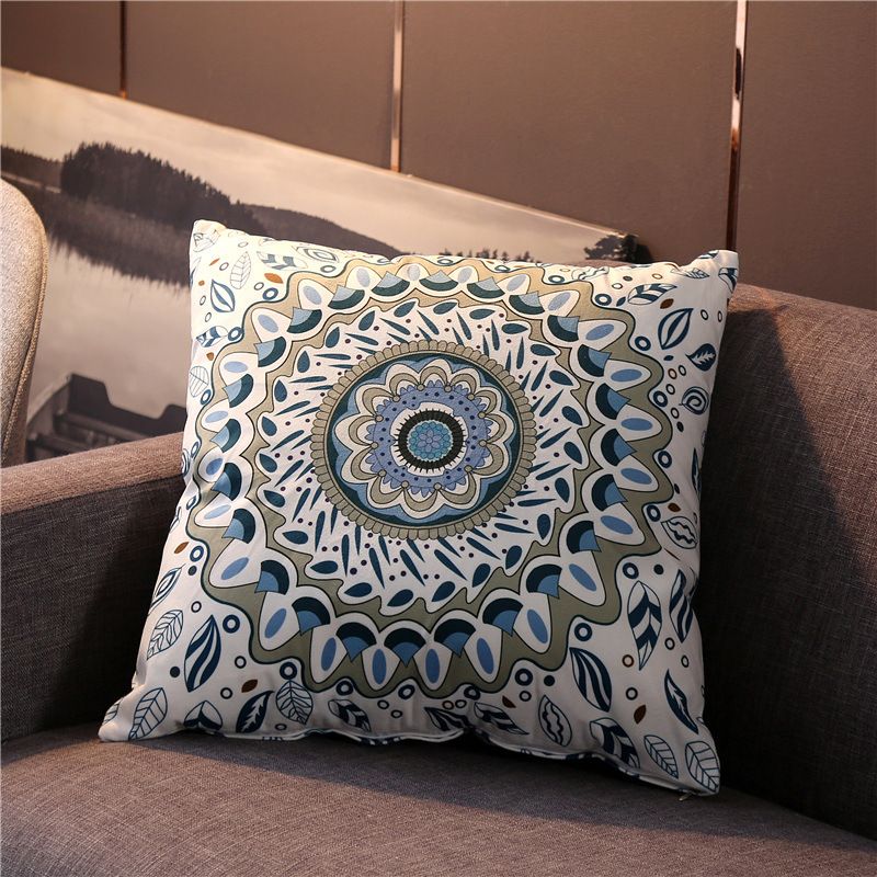 2024 New Velvet Texture Retro Ethnic Style Throw Pillow Cover 18x18 Inch Farmhouse Decorative Pillow Covers Pilowcase for Sofa Bedside Backrest Car Lumbar