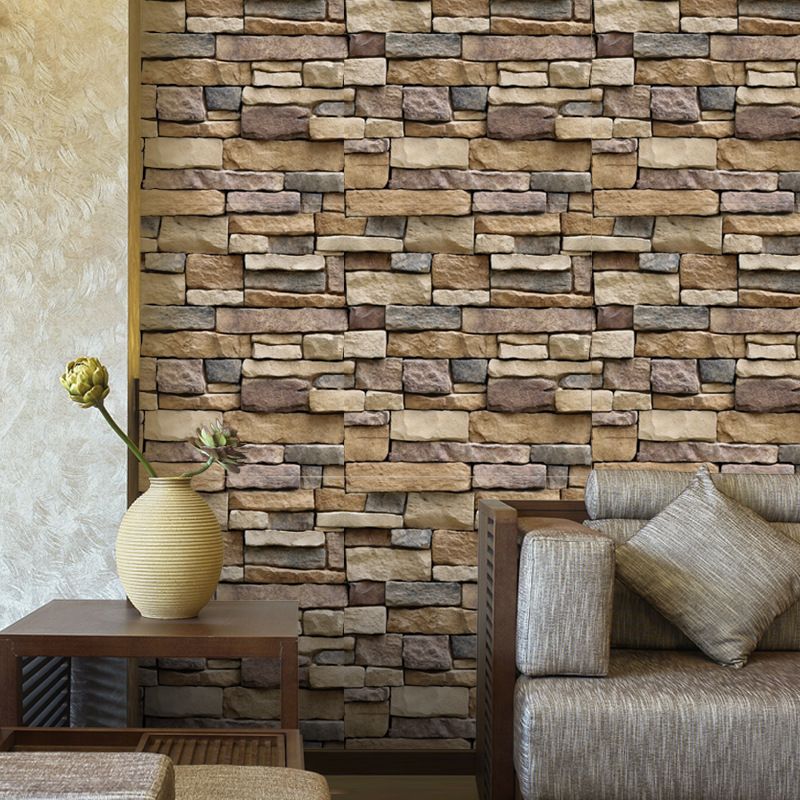 Faux Stone Pattern Brick Wall Sticker for Bedroom and Living Room Background Self-Adhesive Decorative Wallpaper