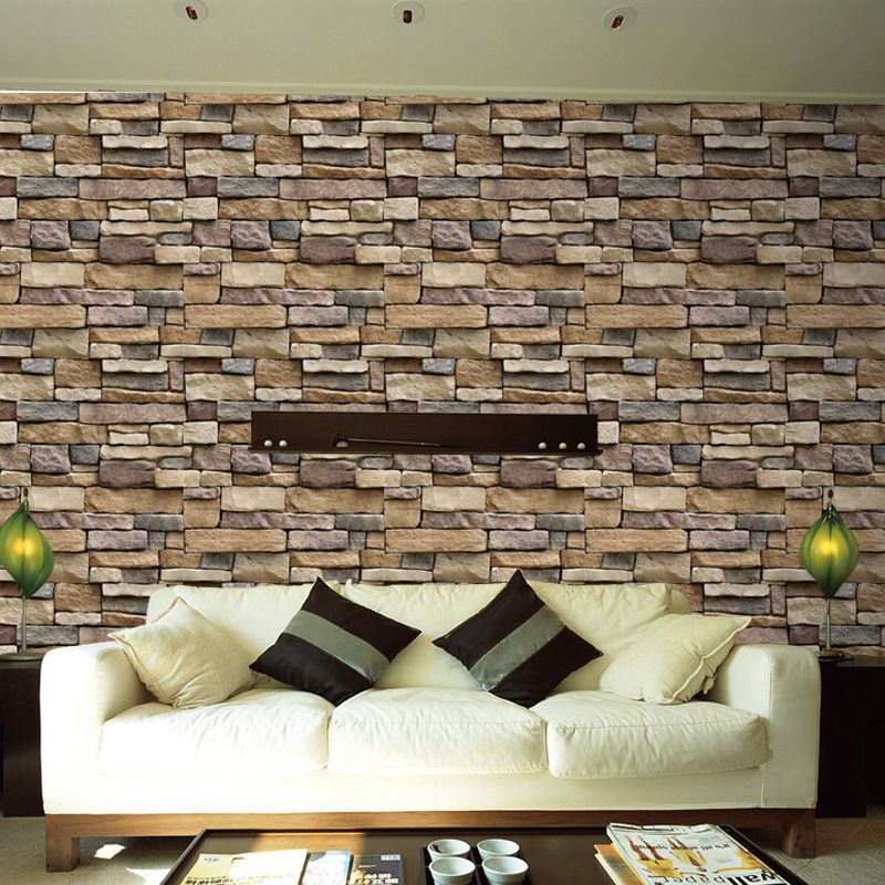 Faux Stone Pattern Brick Wall Sticker for Bedroom and Living Room Background Self-Adhesive Decorative Wallpaper