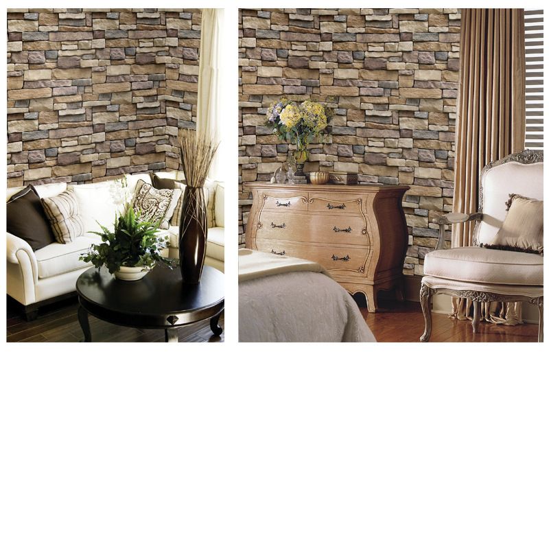 Faux Stone Pattern Brick Wall Sticker for Bedroom and Living Room Background Self-Adhesive Decorative Wallpaper