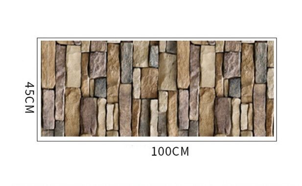 Faux Stone Pattern Brick Wall Sticker for Bedroom and Living Room Background Self-Adhesive Decorative Wallpaper