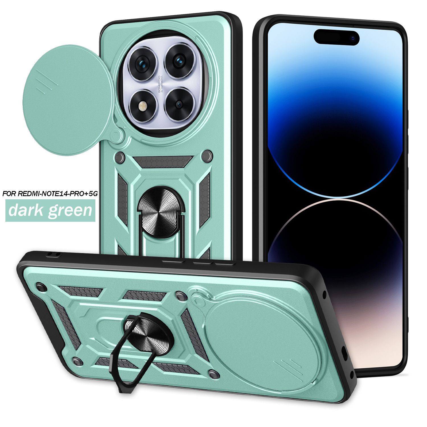 Xiaomi Redmi 14C Phone Case Note 14/5A Mobile Phone Cover with Kickstand & Flip Window Durable Shockproof Cover Protective Case