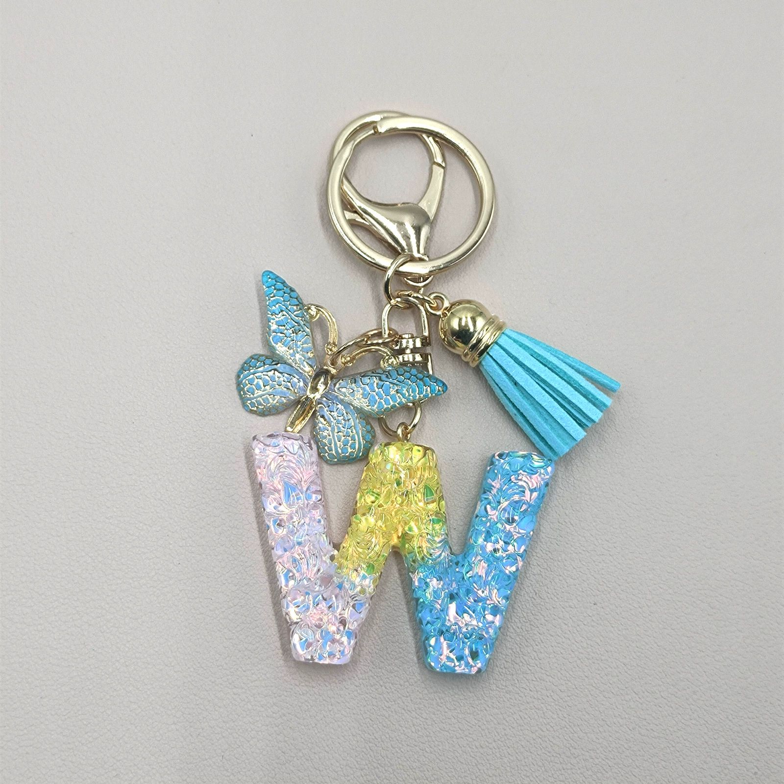Resin 3D Letter Keyring Creative Luggage Tag Bag Charm Beautiful Keychain Fashion Perfect Gift 26 Letters Custom Initial Keychains