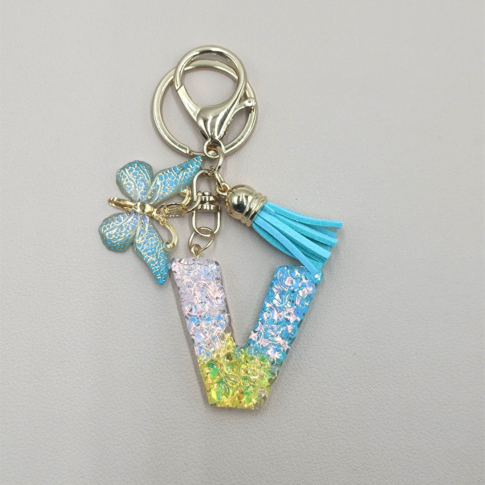 Resin 3D Letter Keyring Creative Luggage Tag Bag Charm Beautiful Keychain Fashion Perfect Gift 26 Letters Custom Initial Keychains