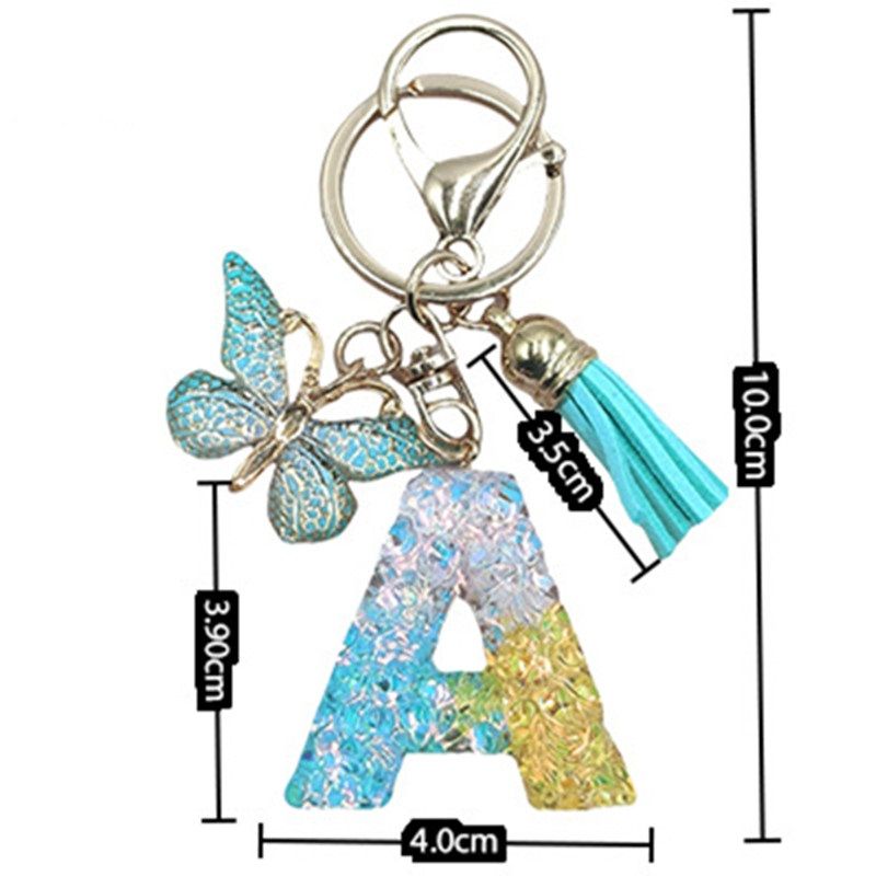 Resin 3D Letter Keyring Creative Luggage Tag Bag Charm Beautiful Keychain Fashion Perfect Gift 26 Letters Custom Initial Keychains