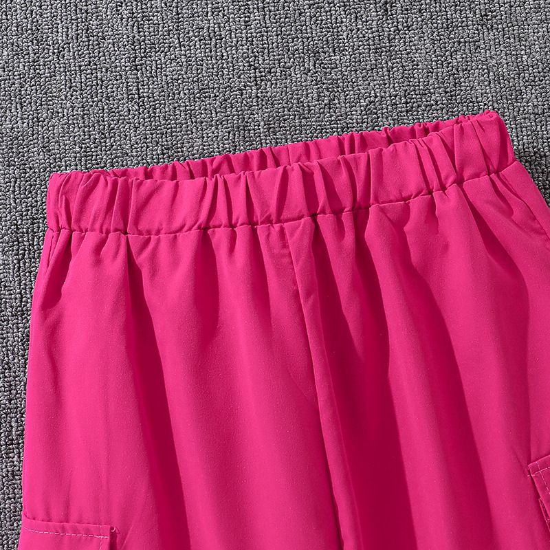 Girls' Long-Sleeve Knitted Top Jogger Harem Pants Two-Piece Set Star Decoration Slim Fit Top and Loose Cargo Pants Cool Outfit for Girls 8-12 Years Clothing Sets