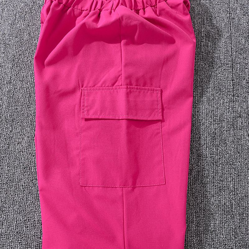 Girls' Long-Sleeve Knitted Top Jogger Harem Pants Two-Piece Set Star Decoration Slim Fit Top and Loose Cargo Pants Cool Outfit for Girls 8-12 Years Clothing Sets