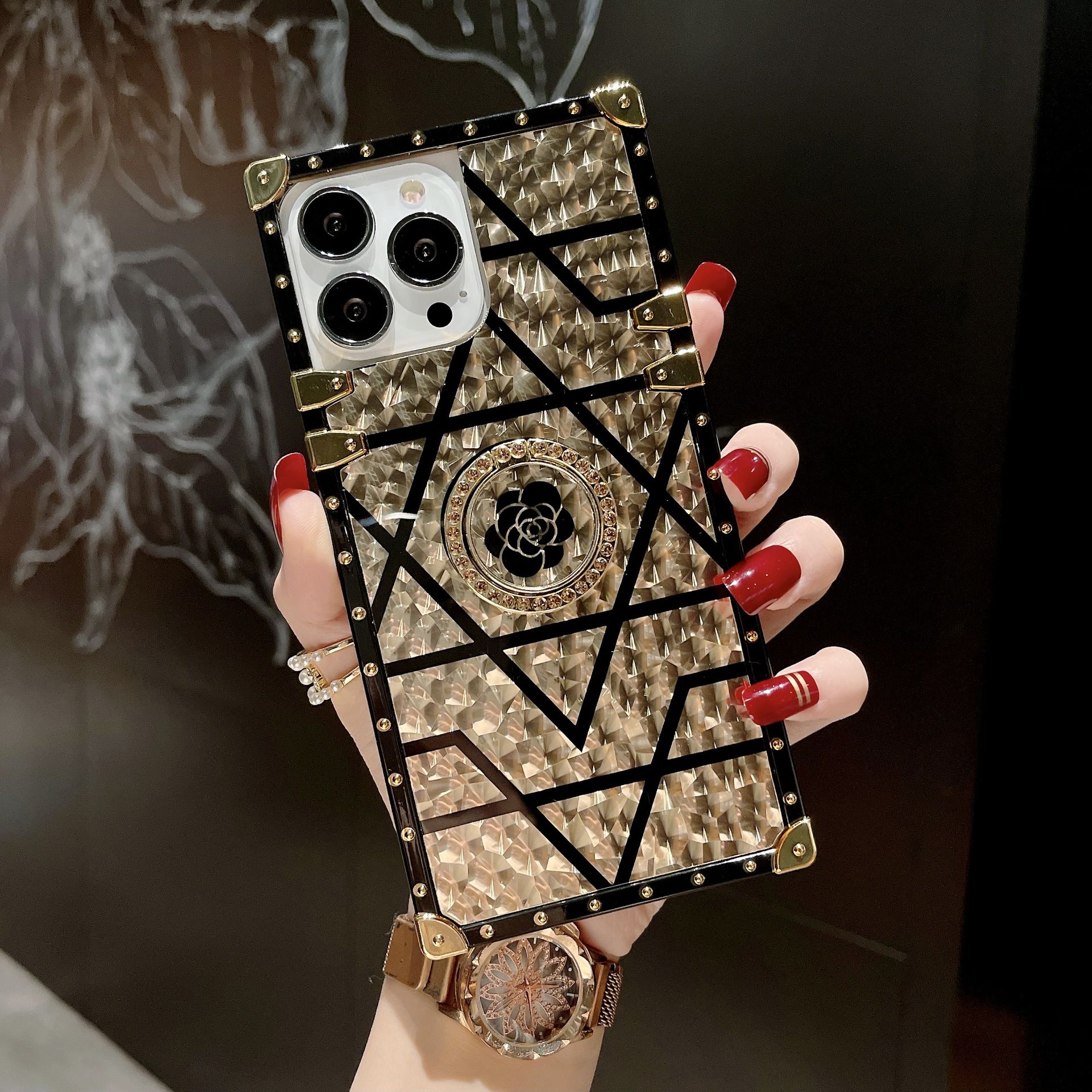 Samsung A05 Phone Cover Phantom Anti-Drop iPhone X Phone Case with Floral Pattern Fashionable iPhone12/12PRO Samsung  A53 Protective Case for Women