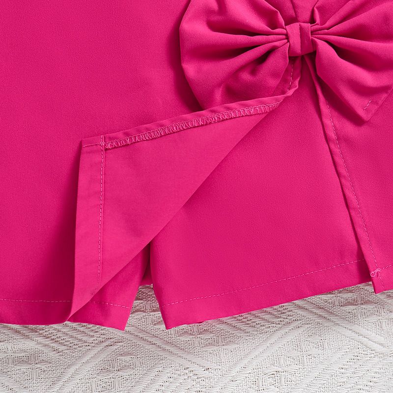 Girls' Summer Outfit Set Printed Short-Sleeve Crop Top Blouse Split Skirt Shorts with Bow, for Age 8-12 Kids Fashion Clothing Set Girsl Clothes
