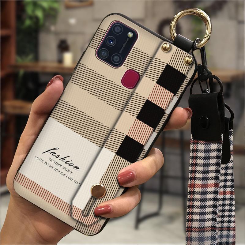 Samsung Phone Cover Fashion Adjustable Phone Case with Kickstand Strap & Finger Ring Heat Dissipation Creative Design Phone Case for Samsung  S20 Plus Cover for Couples Men and Women