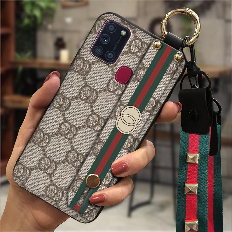 Samsung Phone Cover Fashion Adjustable Phone Case with Kickstand Strap & Finger Ring Heat Dissipation Creative Design Phone Case for Samsung  S20 Plus Cover for Couples Men and Women