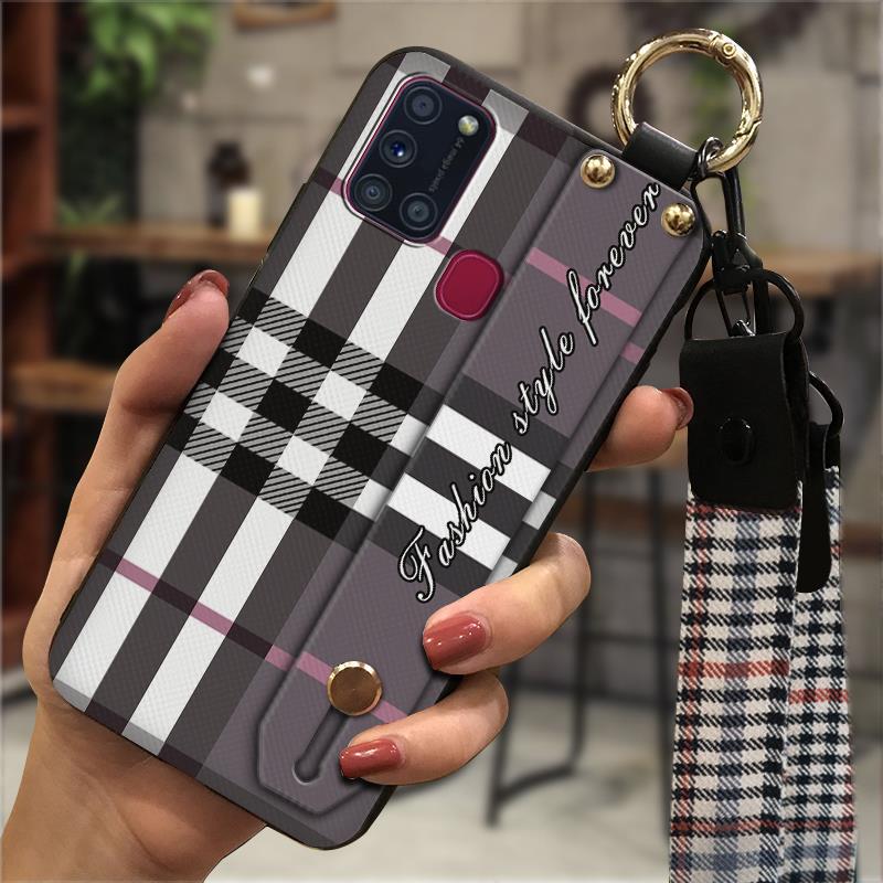 Samsung Phone Cover Fashion Adjustable Phone Case with Kickstand Strap & Finger Ring Heat Dissipation Creative Design Phone Case for Samsung  S20 Plus Cover for Couples Men and Women