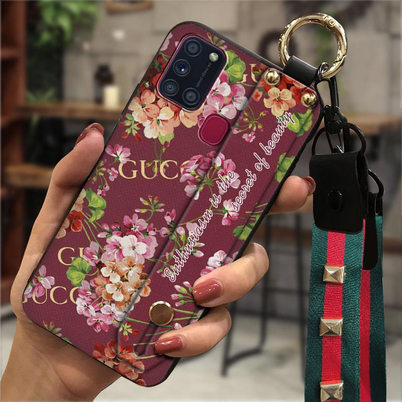 Samsung Phone Cover Fashion Adjustable Phone Case with Kickstand Strap & Finger Ring Heat Dissipation Creative Design Phone Case for Samsung  S20 Plus Cover for Couples Men and Women