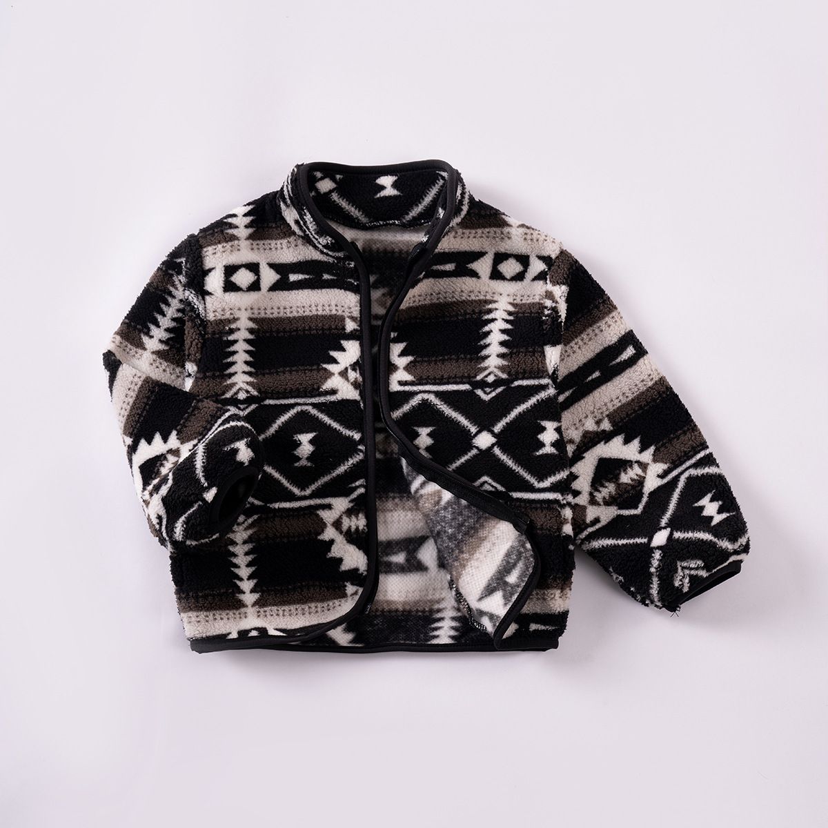 Autumn Winter New Children's Jacket Fleece Zip-Up Cardigan for Boys and Girls Ethnic Style Fashionable and Warm Outerwear for Kids Aged 1 to 7  Boys Clothing Girls  Coats