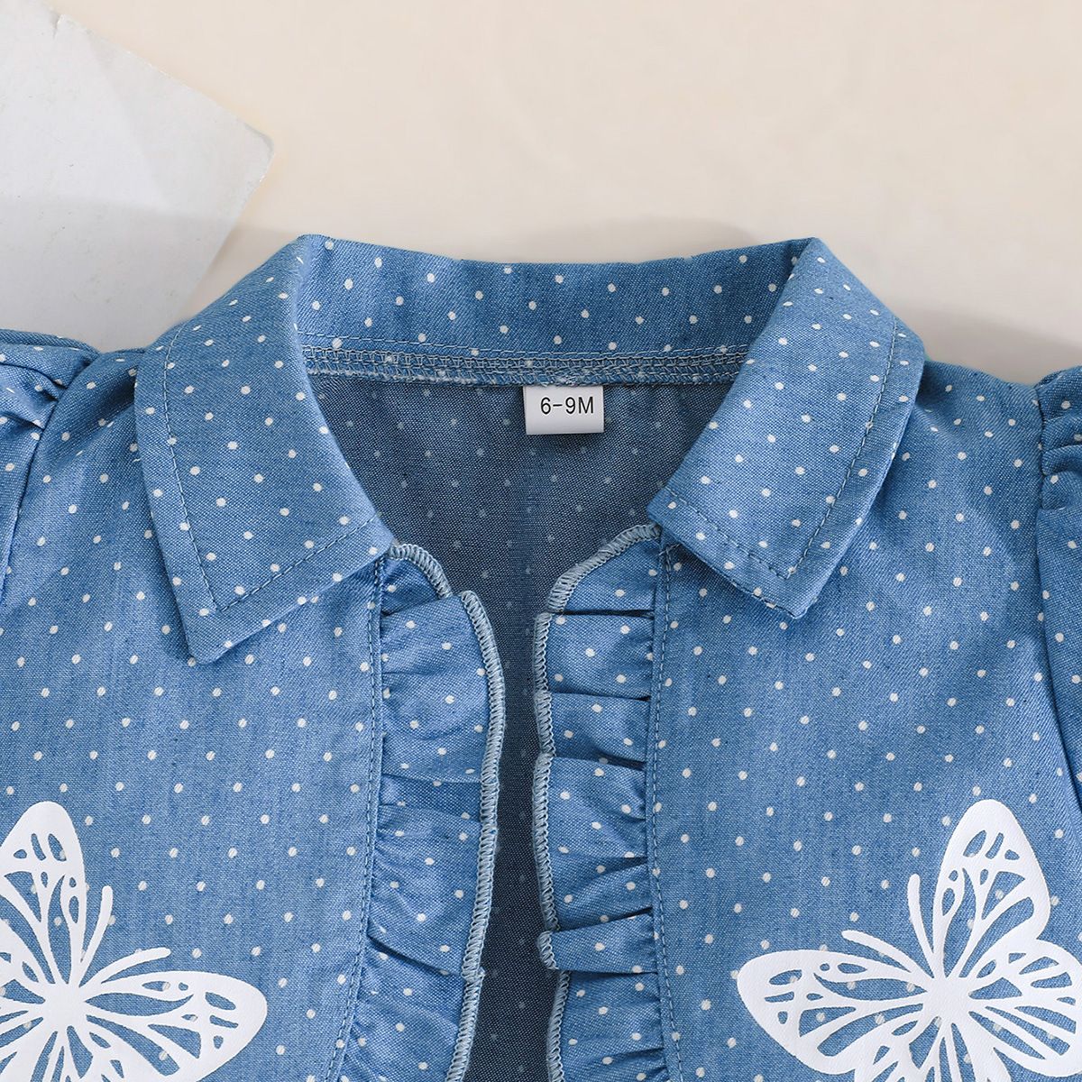 Girls' Clothing 2-Piece Set Collared Short-Sleeve Jacket Camisole Dress Butterfly Print Bowknot Fashion New Style Princess Dress Tulle Style INS Style