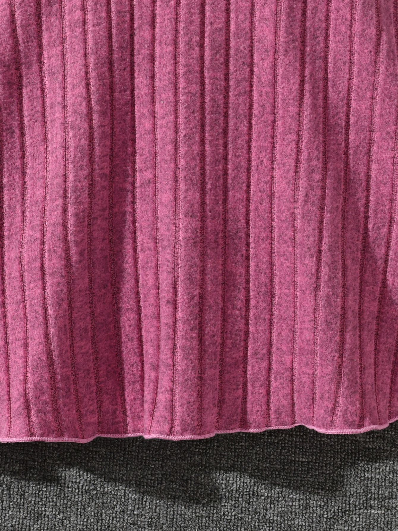 Girls' Clothing Set Spliced Dress Autumn Style Pink Striped Princess Dress Belt With Metal Buttons Knitted Style Fashion Design INS Style Versatile Comfortable Birthday Gift Holiday Gift