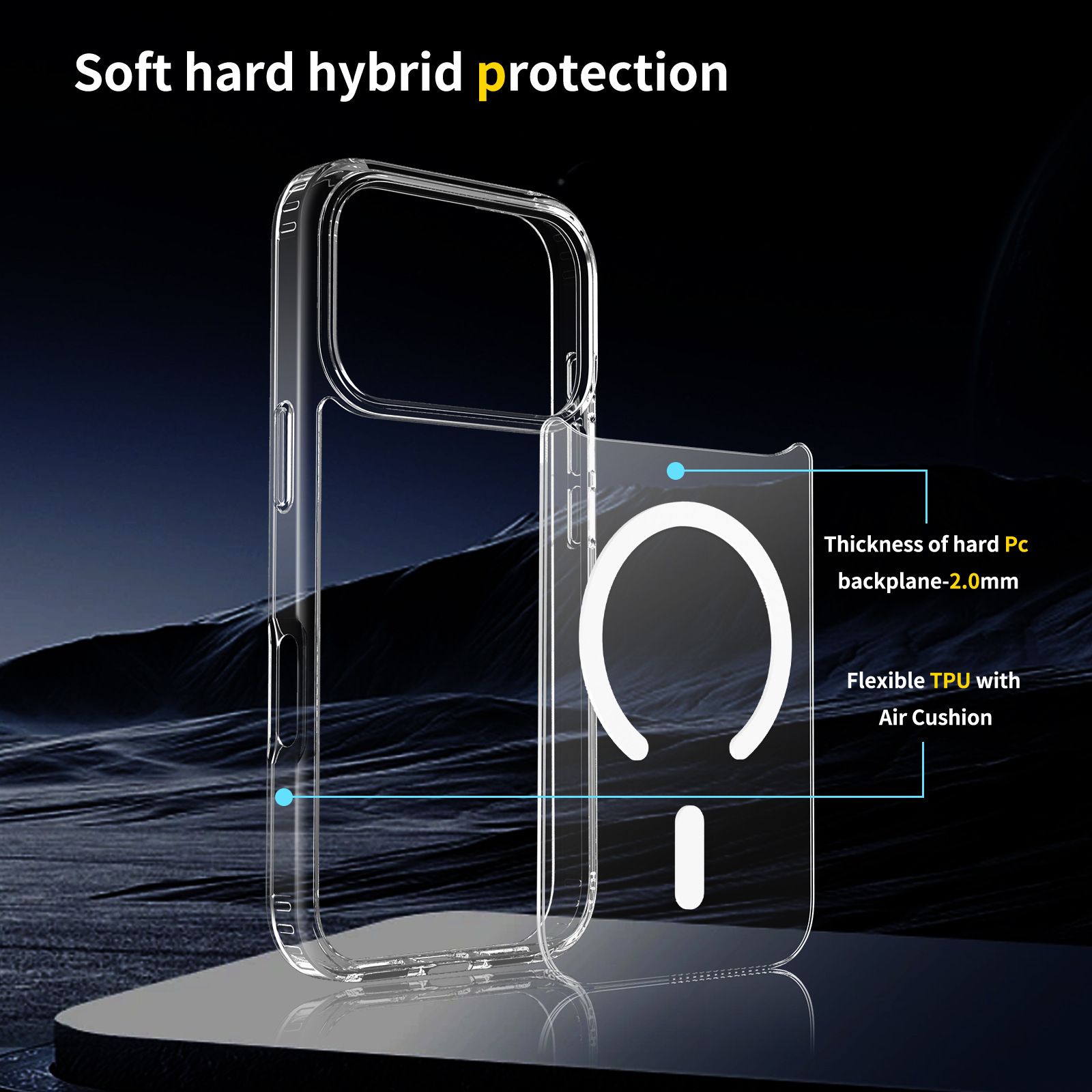 iPhone 17 Cover Apple Phone Case Magnetic Shockproof Protective Case Transparent iPhone 17 Pro Case Business Minimalist Comfortable Hand Feeling Wear Resistant iPhone 17 Pro Max Cover