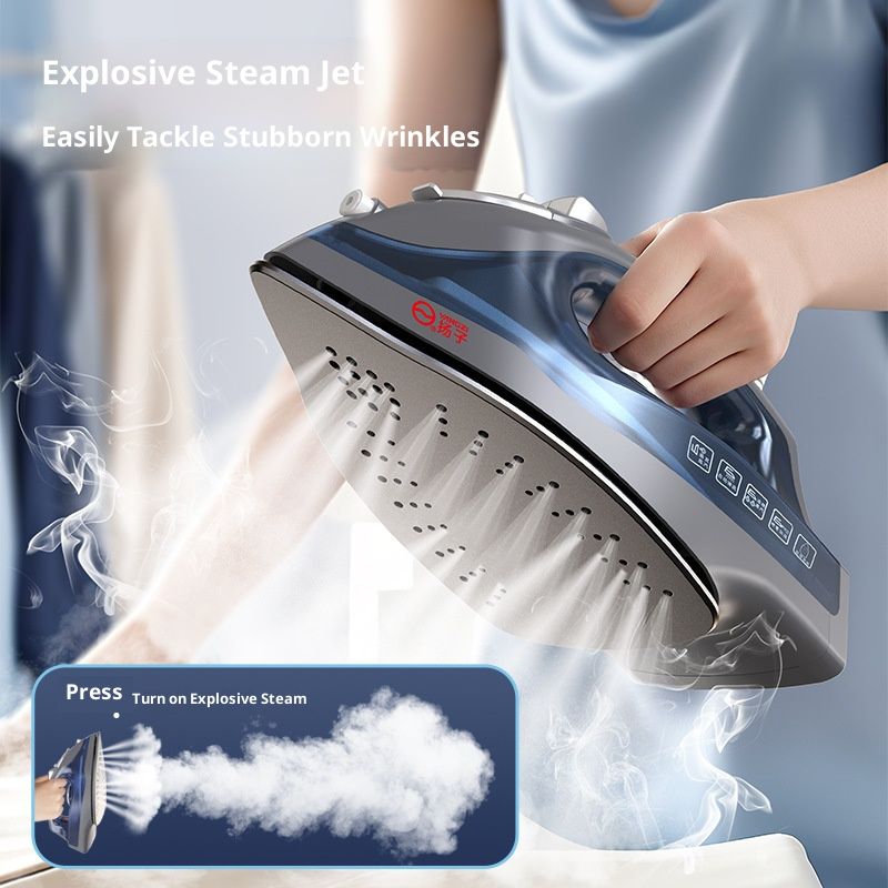 Luxury Steam Iron Box with Non-Stick Teflon Soleplate Garment Steamer Adjustment Precise Temperature Control Household Handheld High Power Rapid Wrinkle Removal Dry Wet Dual Use Smooth Large Area
