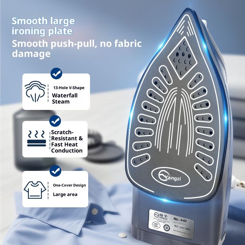 Luxury Steam Iron Box with Non-Stick Teflon Soleplate Garment Steamer Adjustment Precise Temperature Control Household Handheld High Power Rapid Wrinkle Removal Dry Wet Dual Use Smooth Large Area