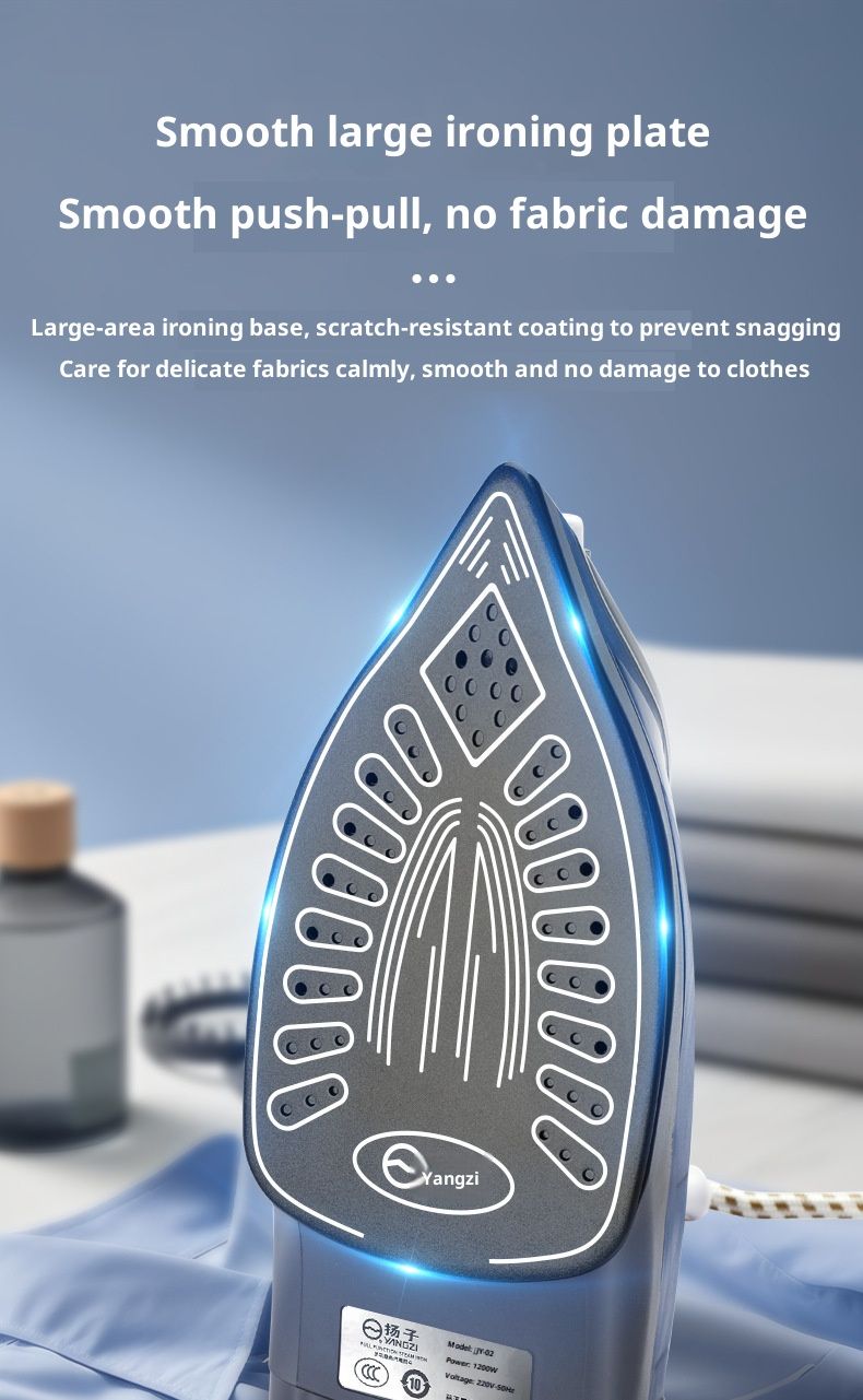 Luxury Steam Iron Box with Non-Stick Teflon Soleplate Garment Steamer Adjustment Precise Temperature Control Household Handheld High Power Rapid Wrinkle Removal Dry Wet Dual Use Smooth Large Area