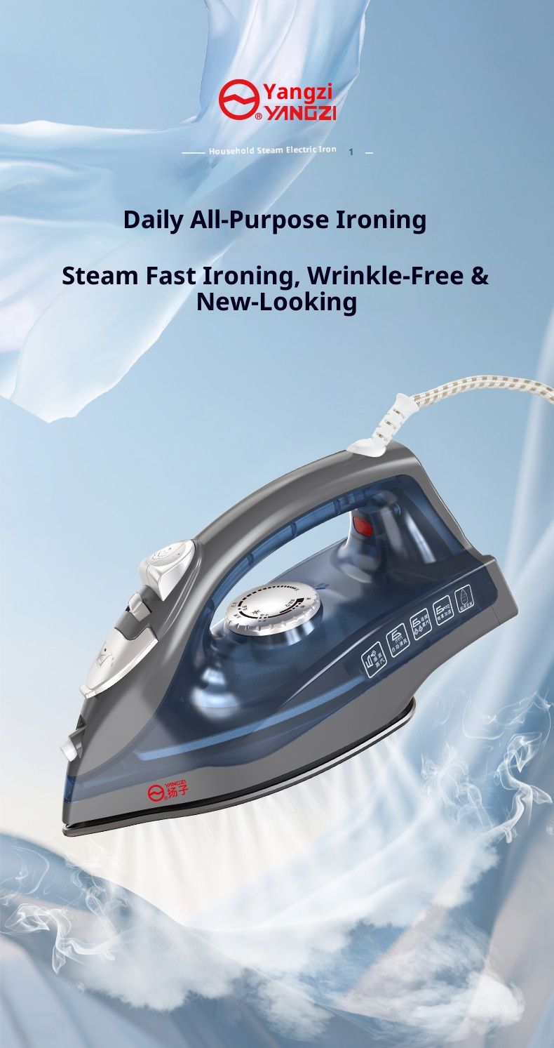 Luxury Steam Iron Box with Non-Stick Teflon Soleplate Garment Steamer Adjustment Precise Temperature Control Household Handheld High Power Rapid Wrinkle Removal Dry Wet Dual Use Smooth Large Area
