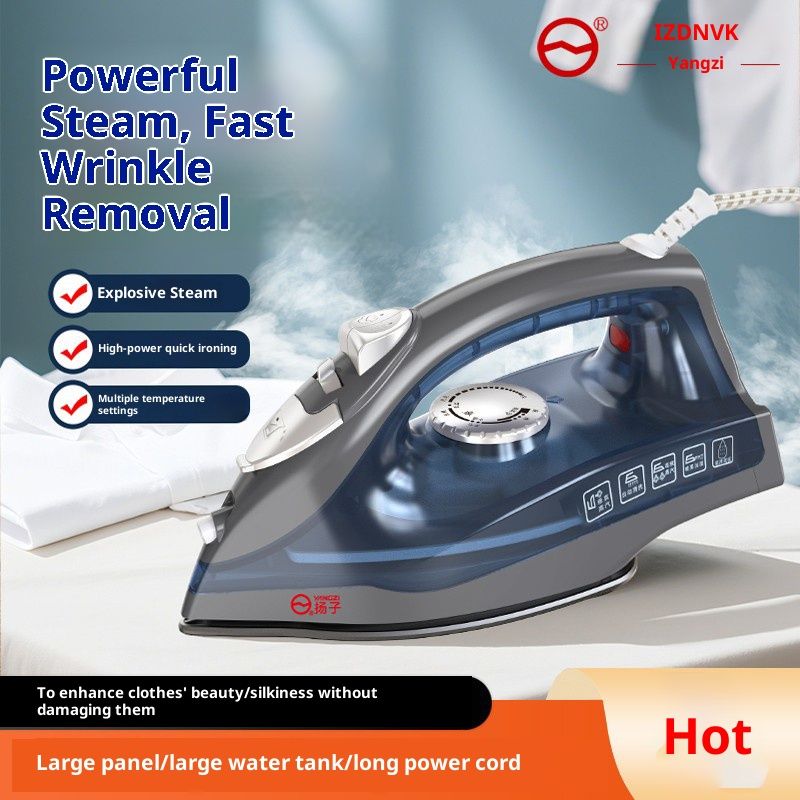 Luxury Steam Iron Box with Non-Stick Teflon Soleplate Garment Steamer Adjustment Precise Temperature Control Household Handheld High Power Rapid Wrinkle Removal Dry Wet Dual Use Smooth Large Area