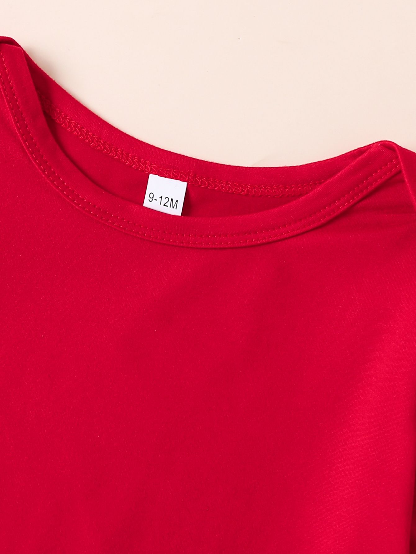 Baby Clothing 2 Piece Set Long Sleeve Romper With Letter Heart Print Flared Pants Fashion Comfortable Breathable Outfit For Holiday Party Newborn Toddler Wear