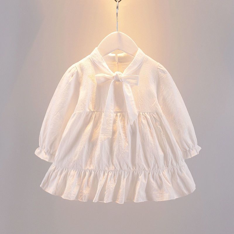 2 Piece Baby Girls Kids Clothing Set Vest Coat Long Sleeve Dress Bowknot Princess Dress Autumn Winter Outfit