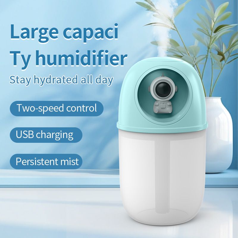 260ML Mini Ultrasonic Humidifier Creative Space Capsule Design USB Aromatherapy Essential Oil Diffuser LED Backlight Night Light Mist Sprayer Air Freshener