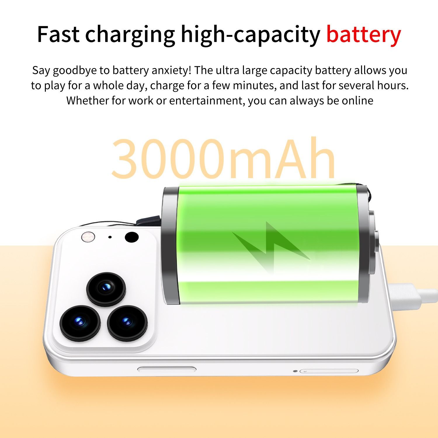 i17mini Creative 4.0-inch Android Smartphone Student Mini Toy Phone Smart Mini Children's Toy Mobile Phone 3G+64GB Dual-card Pretend Phone Smartphone Toy