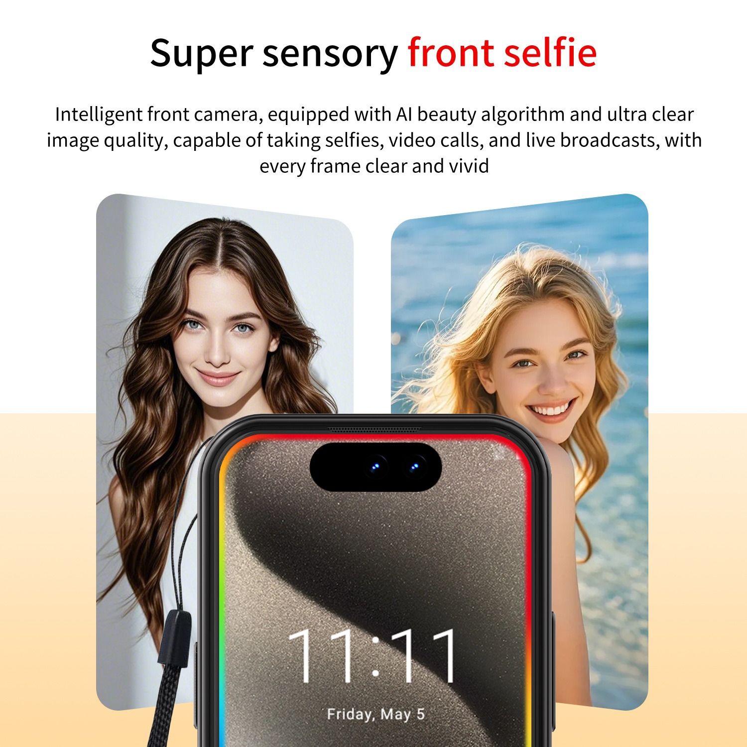 i17mini Creative 4.0-inch Android Smartphone Student Mini Toy Phone Smart Mini Children's Toy Mobile Phone 3G+64GB Dual-card Pretend Phone Smartphone Toy