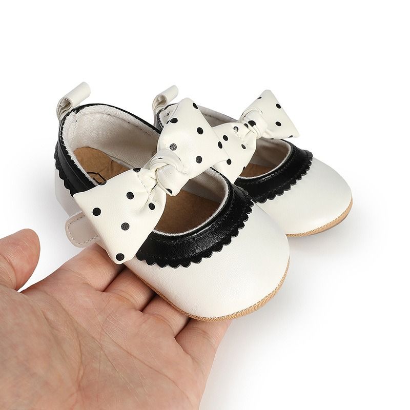 Baby Princess Shoes for 0–1 Year Newborn Infant First Walker Shoes Toddler Round Toe Soft Leather Dress Shoes Cute Prewalker Shoes for Baby Girls