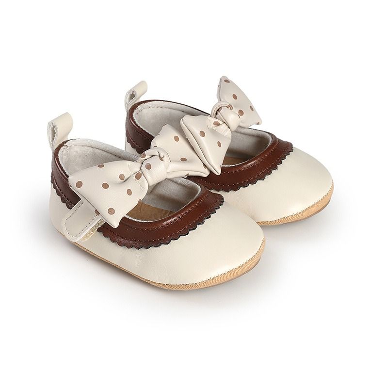Baby Princess Shoes for 0–1 Year Newborn Infant First Walker Shoes Toddler Round Toe Soft Leather Dress Shoes Cute Prewalker Shoes for Baby Girls