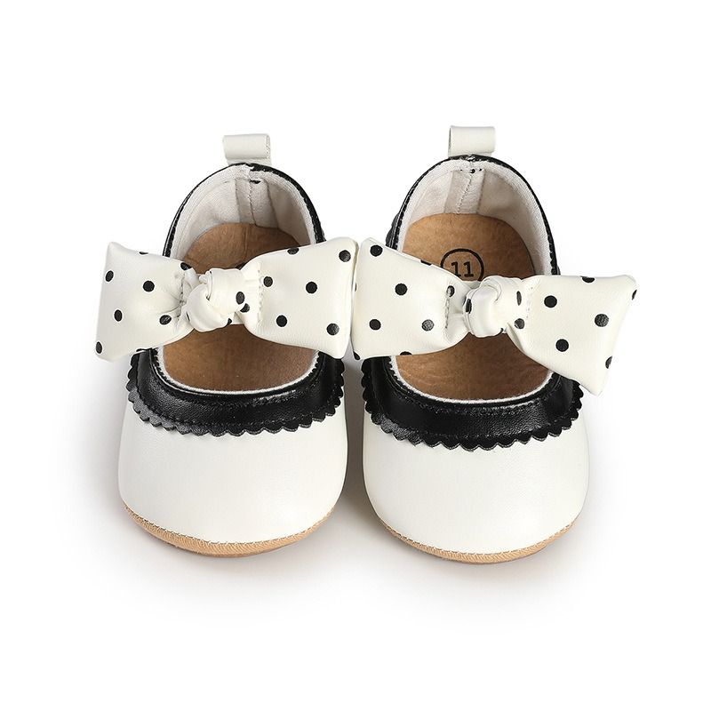 Baby Princess Shoes for 0–1 Year Newborn Infant First Walker Shoes Toddler Round Toe Soft Leather Dress Shoes Cute Prewalker Shoes for Baby Girls