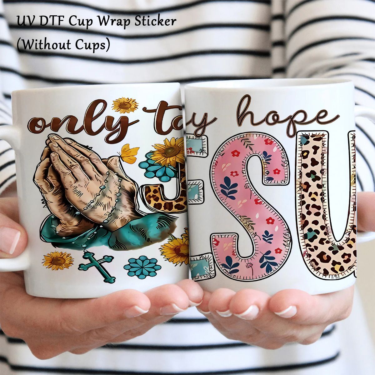 2Pcs Stickers for 16oz Glass Cup UV Transfer Crystal Stickers Waterproof Scratch-Resistant Decorative Crystal Stickers for Tumblers & DIY Glassware Watter Bottles Decoration PVC Stickers