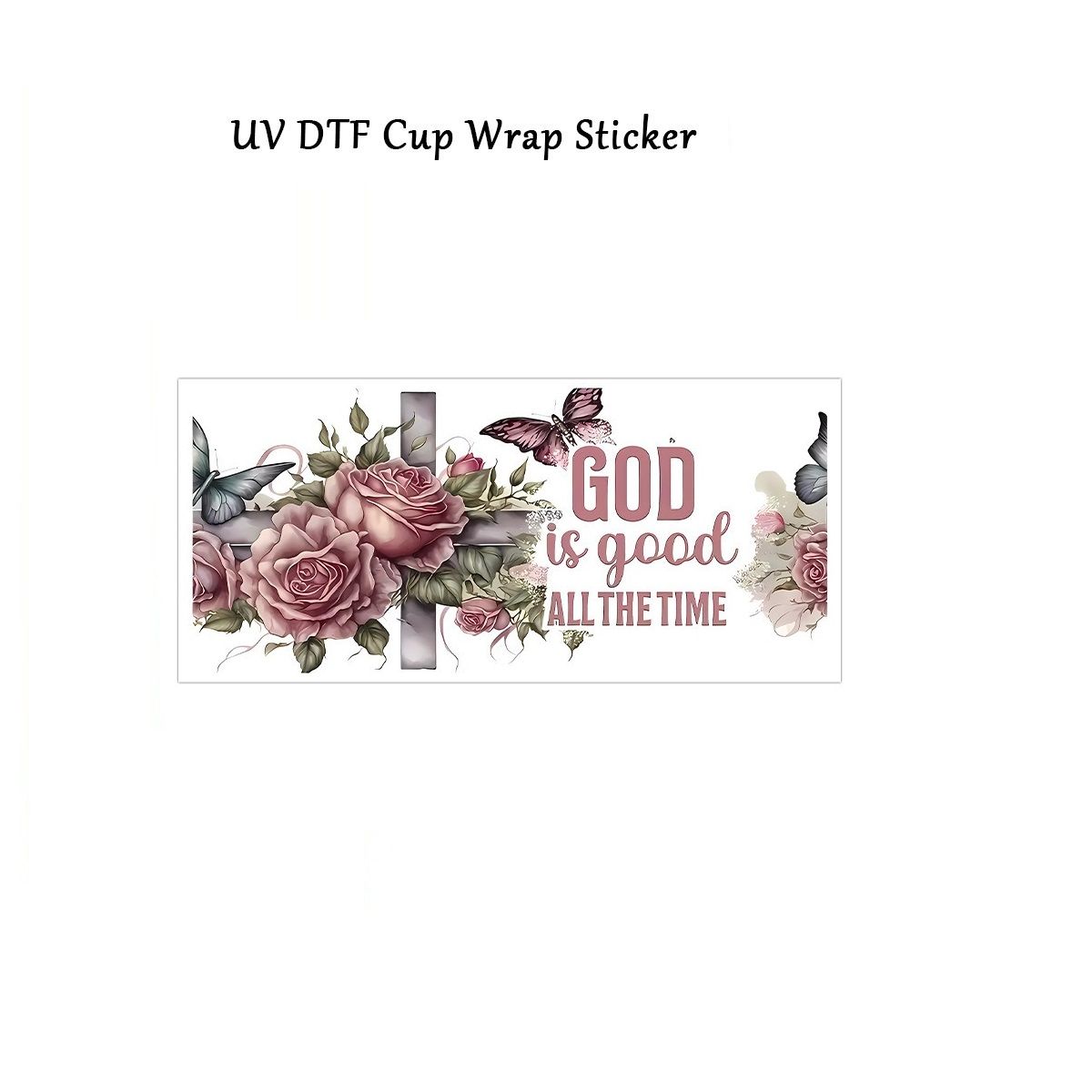 2Pcs Stickers for 16oz Glass Cup UV Transfer Crystal Stickers Waterproof Scratch-Resistant Decorative Crystal Stickers for Tumblers & DIY Glassware Watter Bottles Decoration PVC Stickers