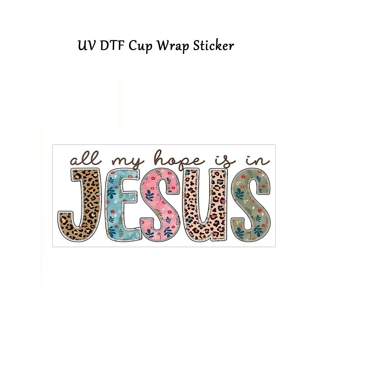 2Pcs Stickers for 16oz Glass Cup UV Transfer Crystal Stickers Waterproof Scratch-Resistant Decorative Crystal Stickers for Tumblers & DIY Glassware Watter Bottles Decoration PVC Stickers