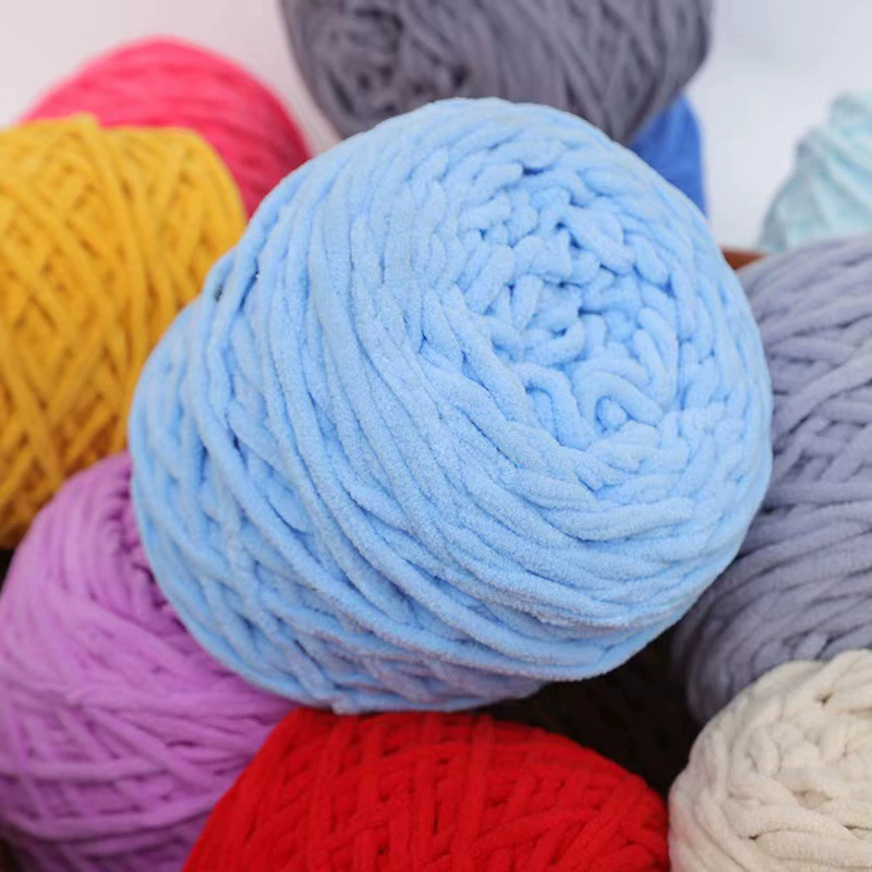 190g Thick Ice Yarn Ball for Crochet and Knitting, Soft DIY Hand Knitting Yarn for Slippers, Scarf, Cushion, Pillow Cover