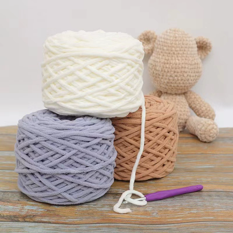 190g Thick Ice Yarn Ball for Crochet and Knitting, Soft DIY Hand Knitting Yarn for Slippers, Scarf, Cushion, Pillow Cover