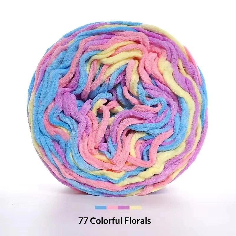 190g Thick Ice Yarn Ball for Crochet and Knitting, Soft DIY Hand Knitting Yarn for Slippers, Scarf, Cushion, Pillow Cover