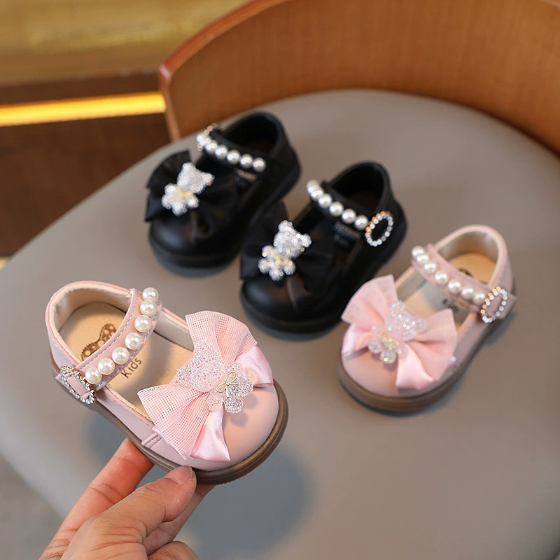 Cute Baby Girls Princess Shoes Soft Sole Toddler First Walker Shoes Kids Square Toe Flats Girl Casual Shoes
