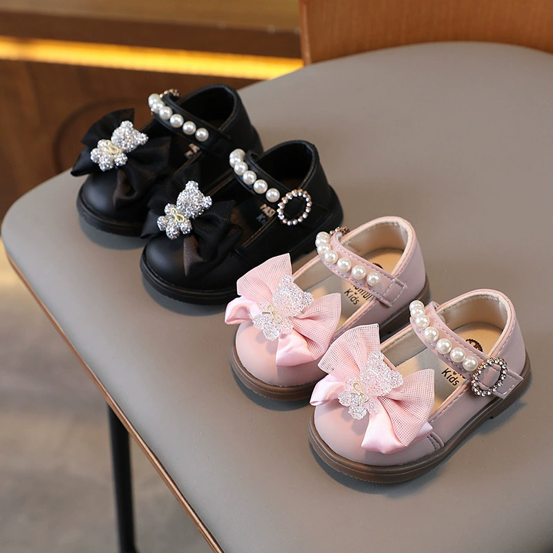Cute Baby Girls Princess Shoes Soft Sole Toddler First Walker Shoes Kids Square Toe Flats Girl Casual Shoes