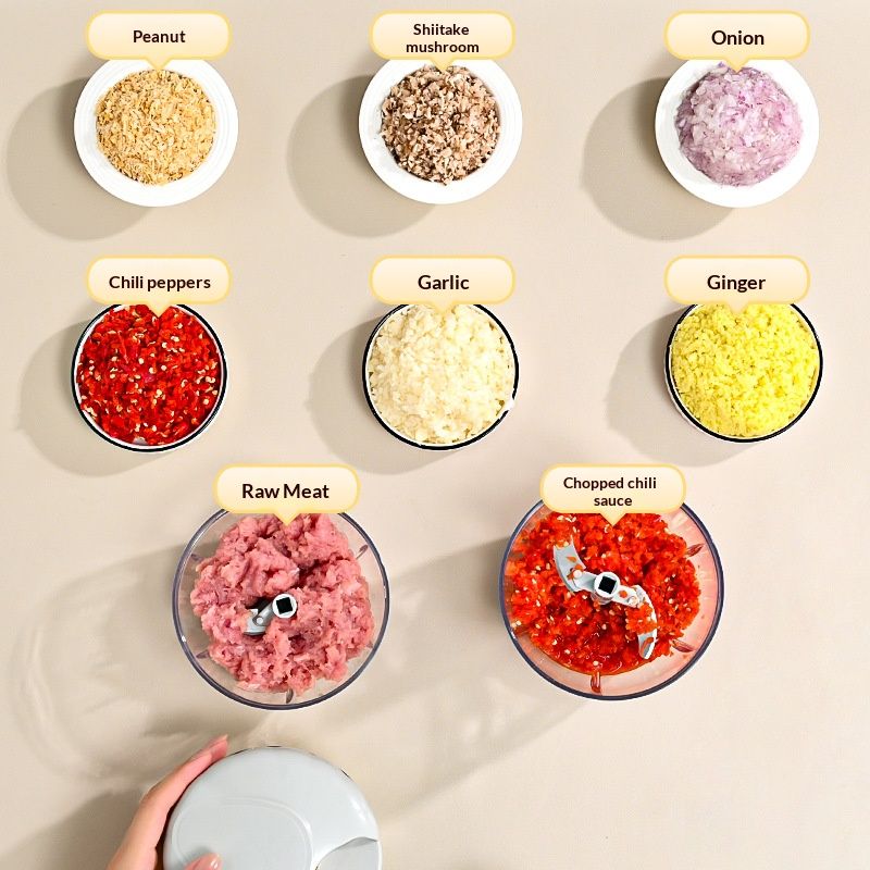 Manual Garlic Chopper Hand Pull Food Chopper Garlic Crusher Vegetable Cutter Meat Mincer Kitchen Tool