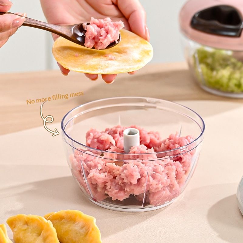 Manual Garlic Chopper Hand Pull Food Chopper Garlic Crusher Vegetable Cutter Meat Mincer Kitchen Tool